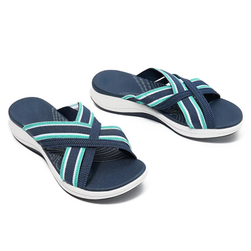 Blå Ortopædiske hyggelige sandaler