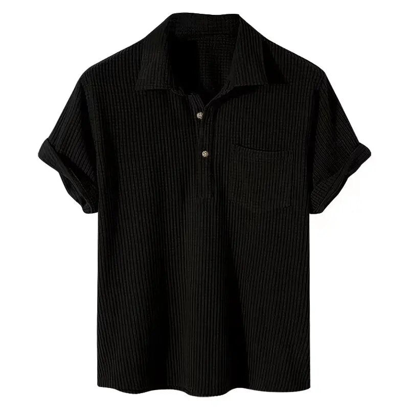 FrejaShop™  Stilfuld Zomerpolo Polo kort ærme skjorte