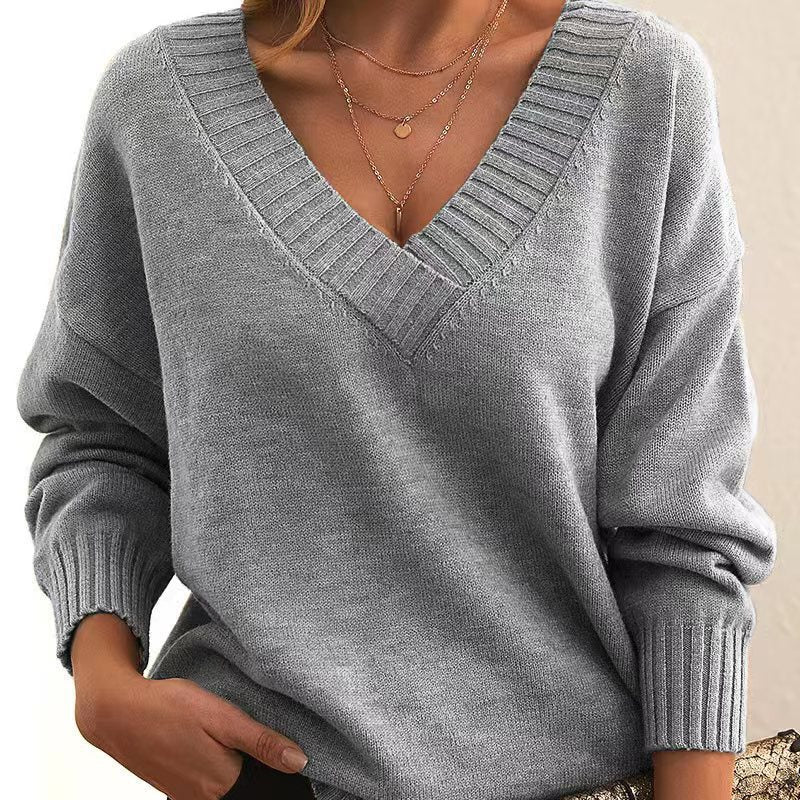 Aeliana - Ribbet hals-sweater