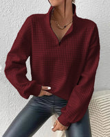 Addison - Elegant trøje med halv lynlås