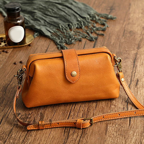 brun retro lædertaske