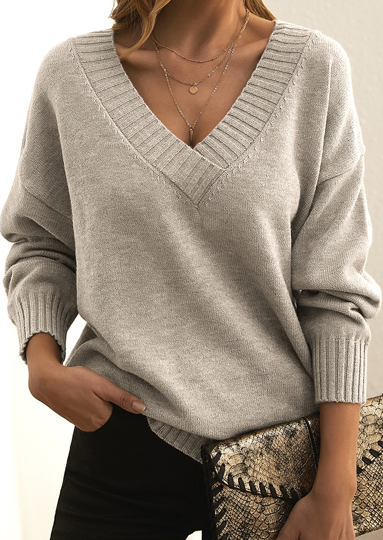 Aeliana - Ribbet hals-sweater